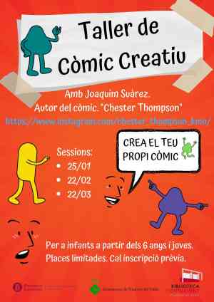 Agenda JOVES Taller de Còmic Creatiu. a Vilanova del Vallès