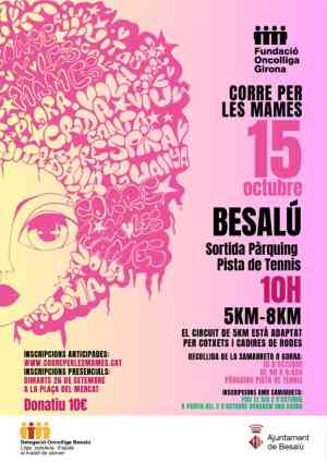 Agenda ESPORTS BESALU  “Corre per les mames” el proper diumenge 15 d´octubre. a Besalú