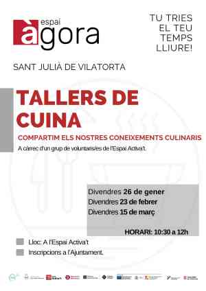 Agenda TALLERS OSONA Taller de cuina a l´Espai Activa´t a Sant Julià de Vilatorta